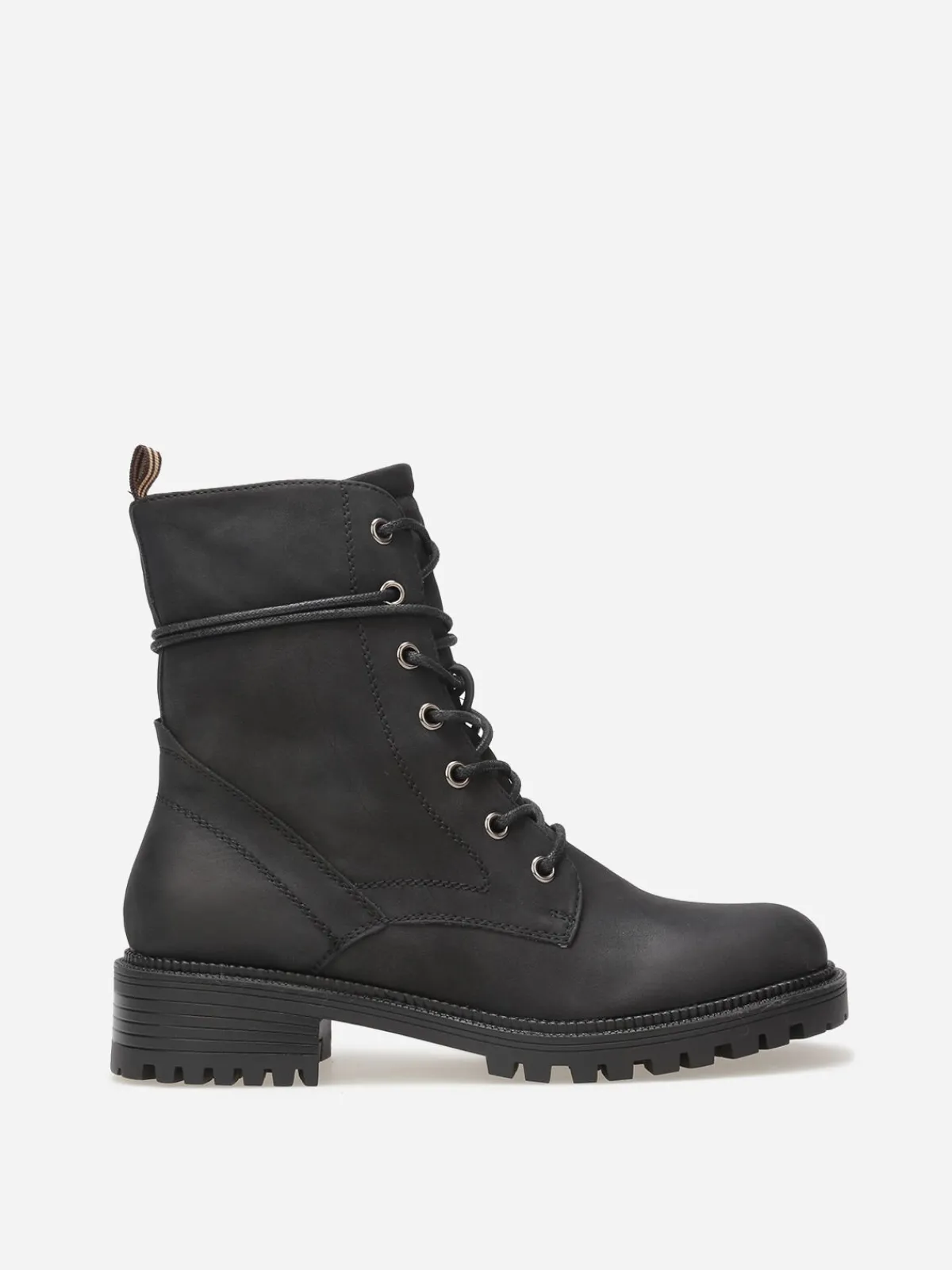 Hot La Modeuse Bottines rangers en simili mat Noir