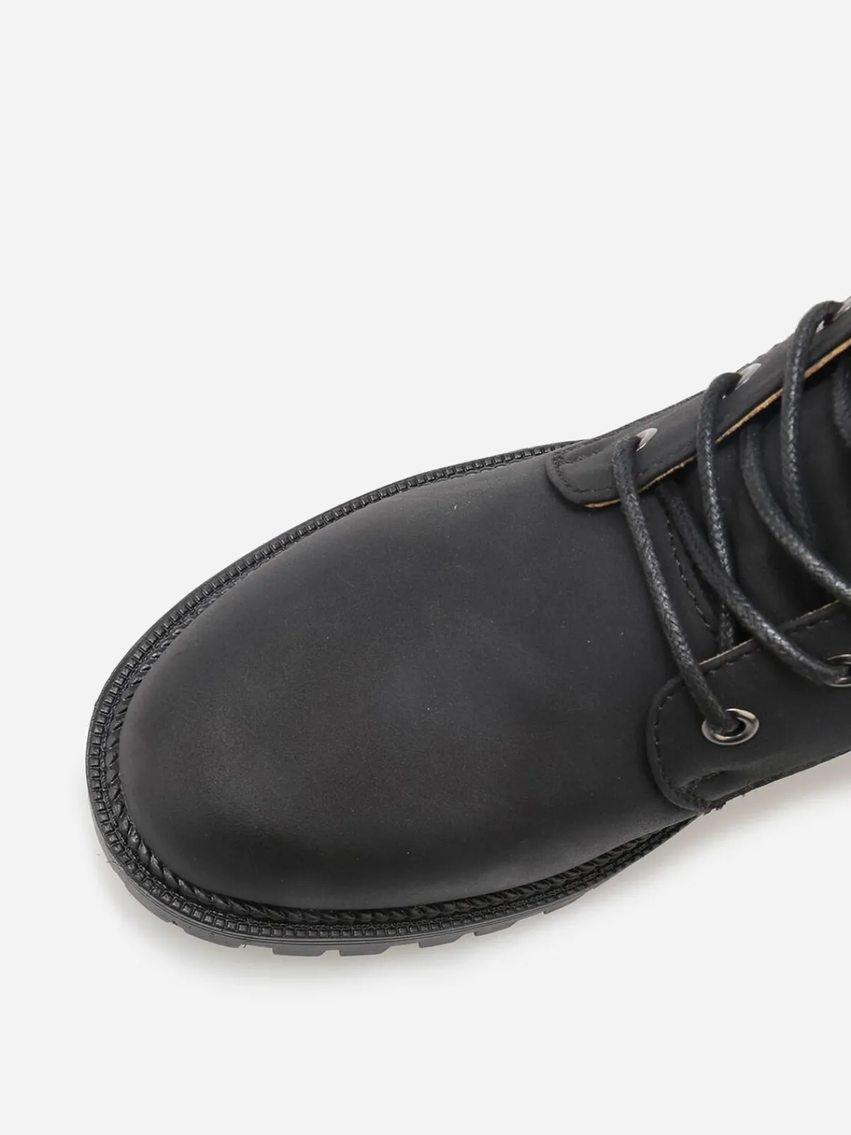 Hot La Modeuse Bottines rangers en simili mat Noir
