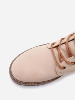 Hot La Modeuse Bottines rangers en simili mat Beige