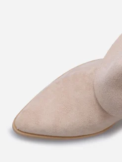 Sale La Modeuse Bottines santiags à revers Beige