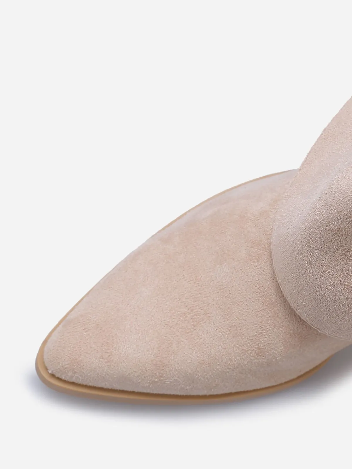 Sale La Modeuse Bottines santiags à revers Beige
