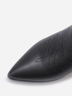Online La Modeuse Bottines santiags avec surpiqûres Noir