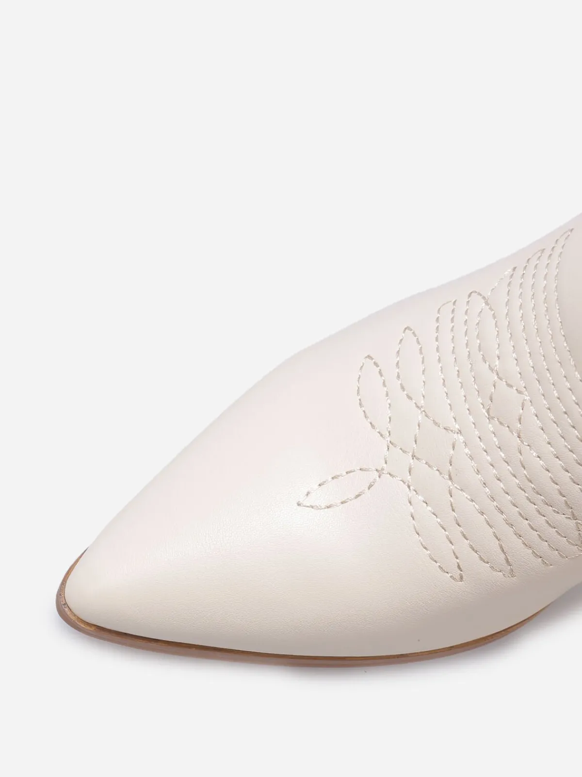 Best La Modeuse Bottines santiags avec surpiqûres Beige