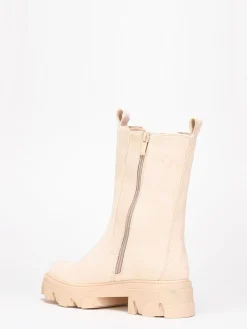 Discount La Modeuse Bottines style chelsea en suédine Beige