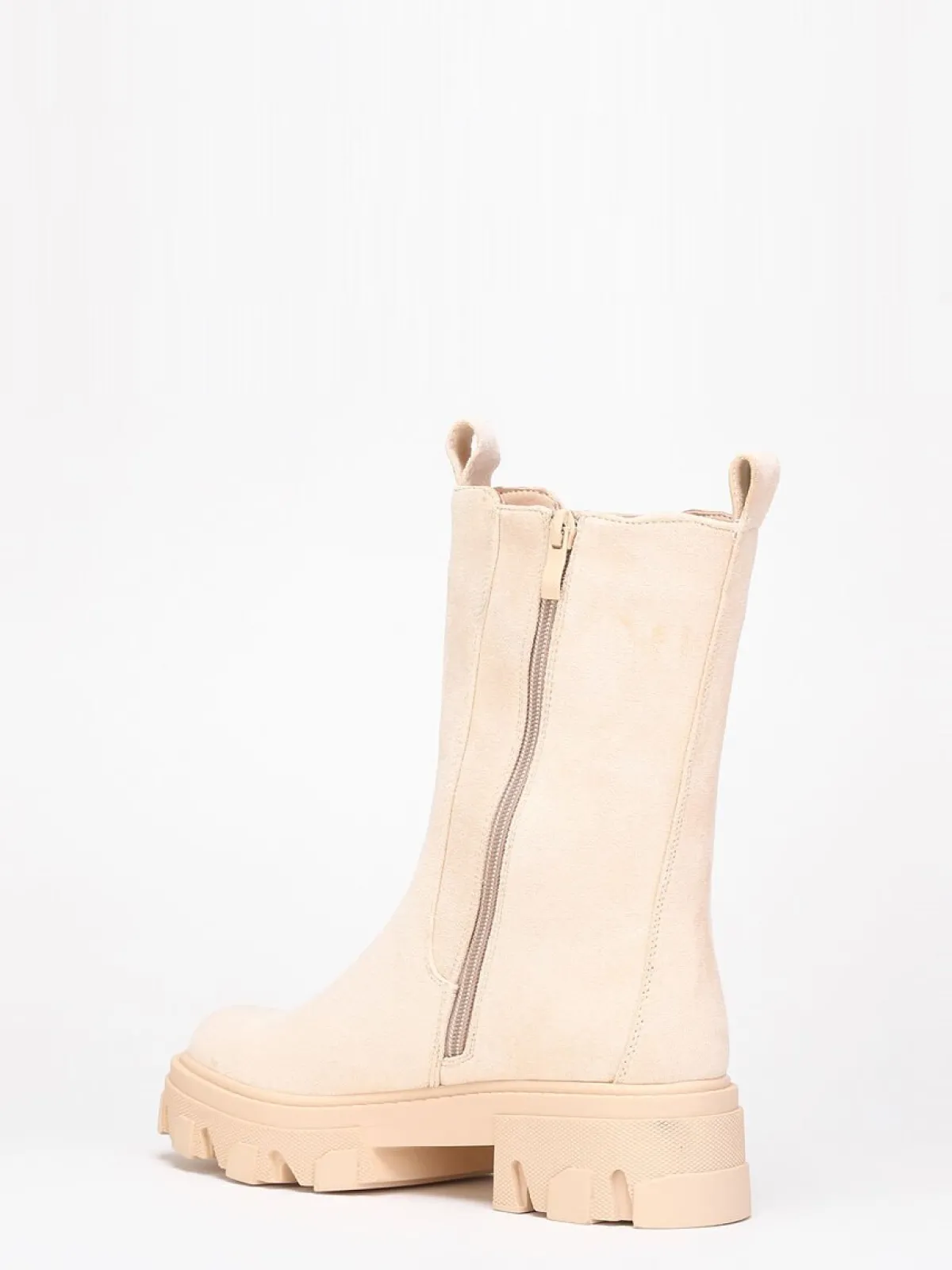 Discount La Modeuse Bottines style chelsea en suédine Beige