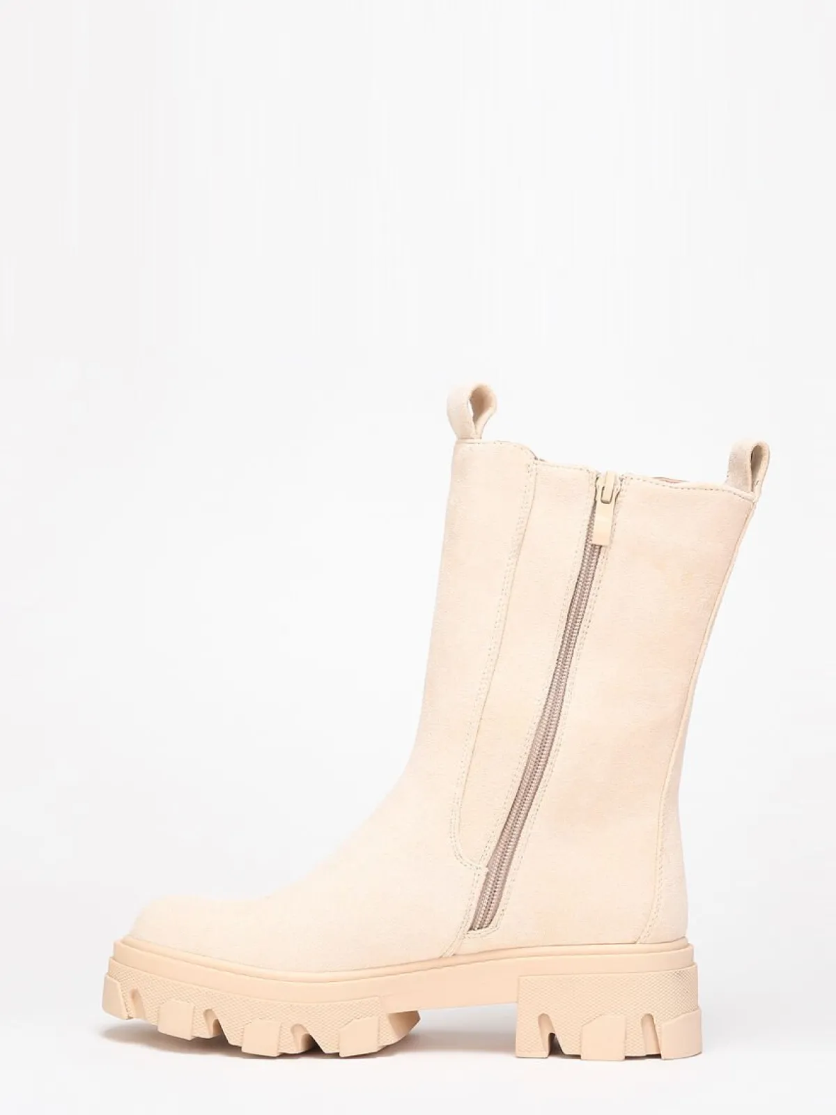 Discount La Modeuse Bottines style chelsea en suédine Beige