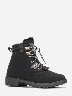 Outlet La Modeuse Bottines style rangers fourrées