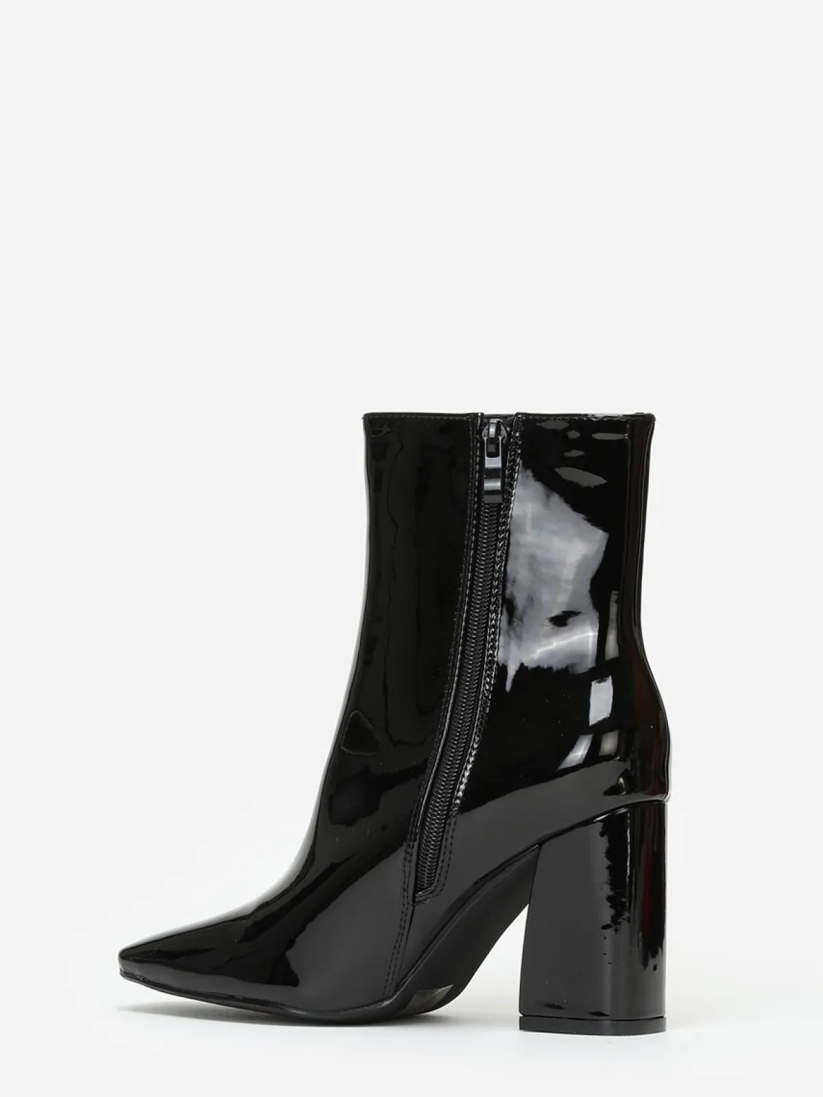 Discount La Modeuse Bottines vernies à bout carré Noir