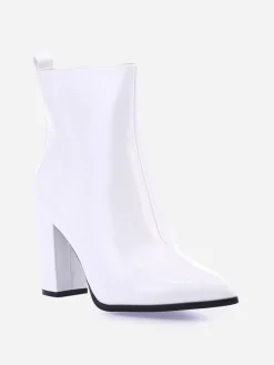 Best La Modeuse Bottines vernies à bout pointu Blanc