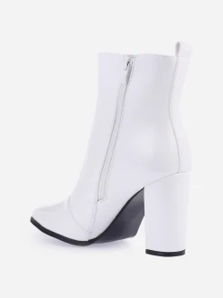 Best La Modeuse Bottines  vernies à bout pointu Blanc