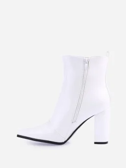 Best La Modeuse Bottines  vernies à bout pointu Blanc