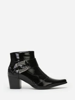 Best La Modeuse Bottines vernies à talon et boucle Noir