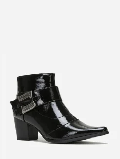Best La Modeuse Bottines vernies à talon et boucle Noir