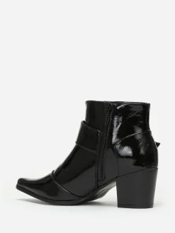 Best La Modeuse Bottines vernies à talon et boucle Noir