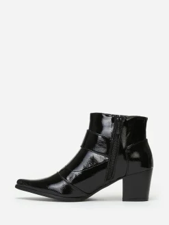 Best La Modeuse Bottines vernies à talon et boucle Noir