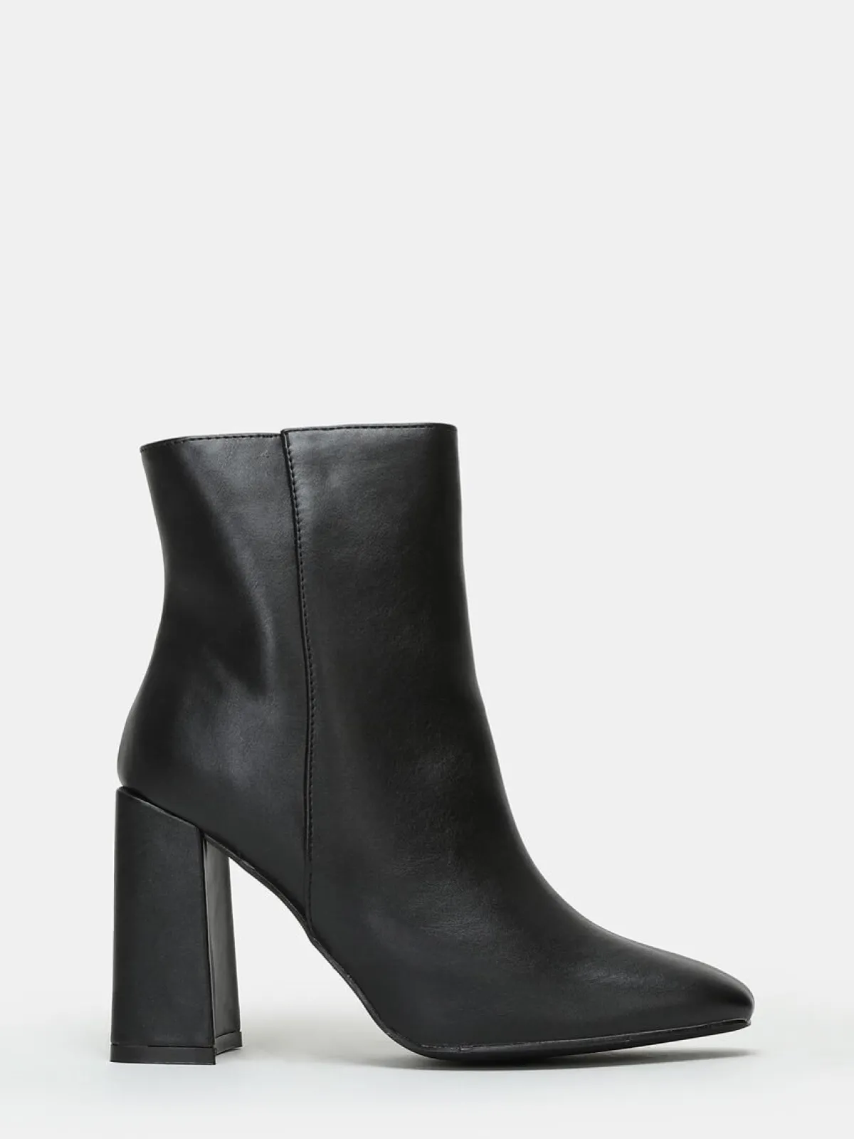 Online La Modeuse Bottines zippées à bout carré Noir