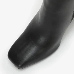 Online La Modeuse Bottines zippées à bout carré Noir