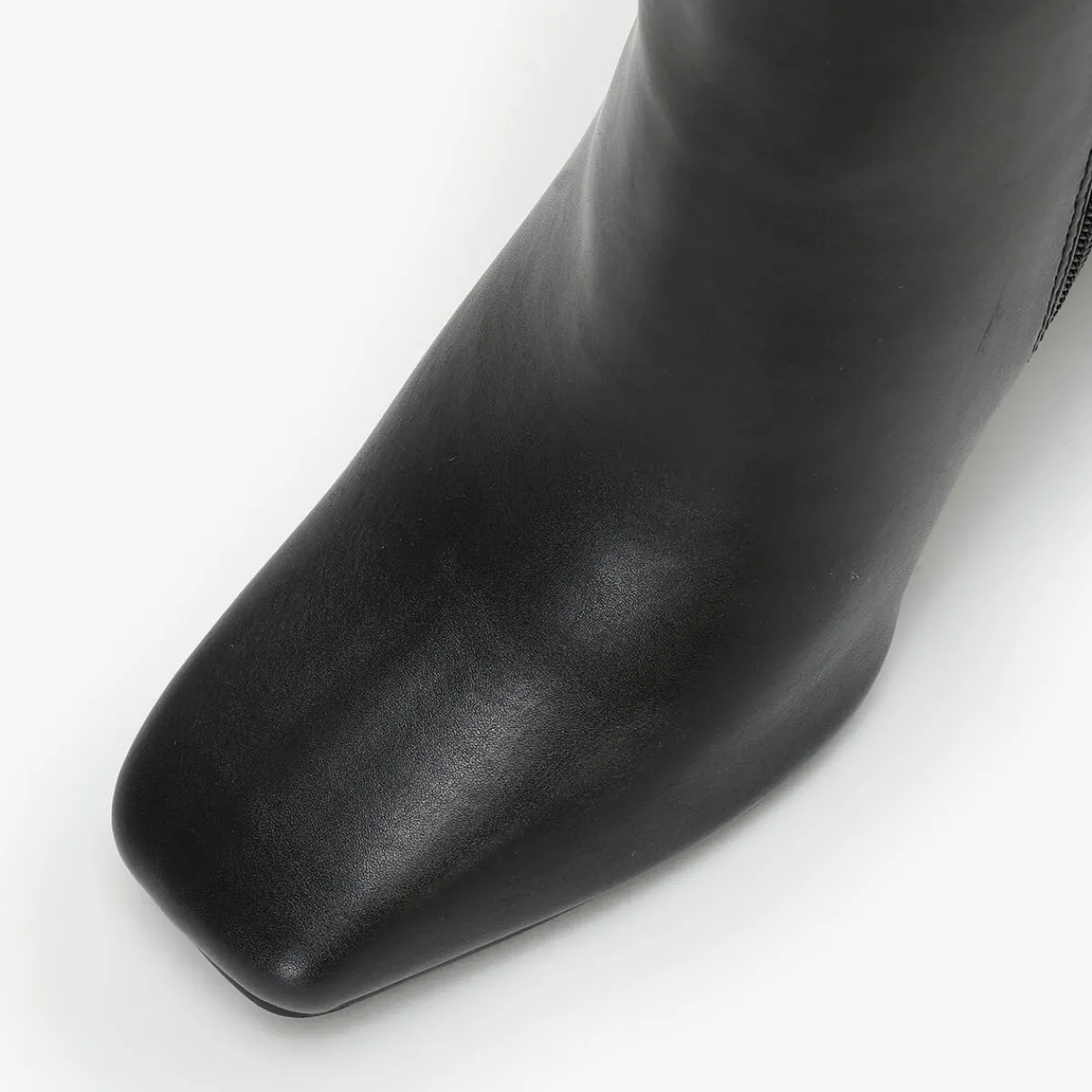 Online La Modeuse Bottines zippées à bout carré Noir