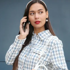 Clearance La Modeuse Boucles d'oreilles à crochet et perle Argenté