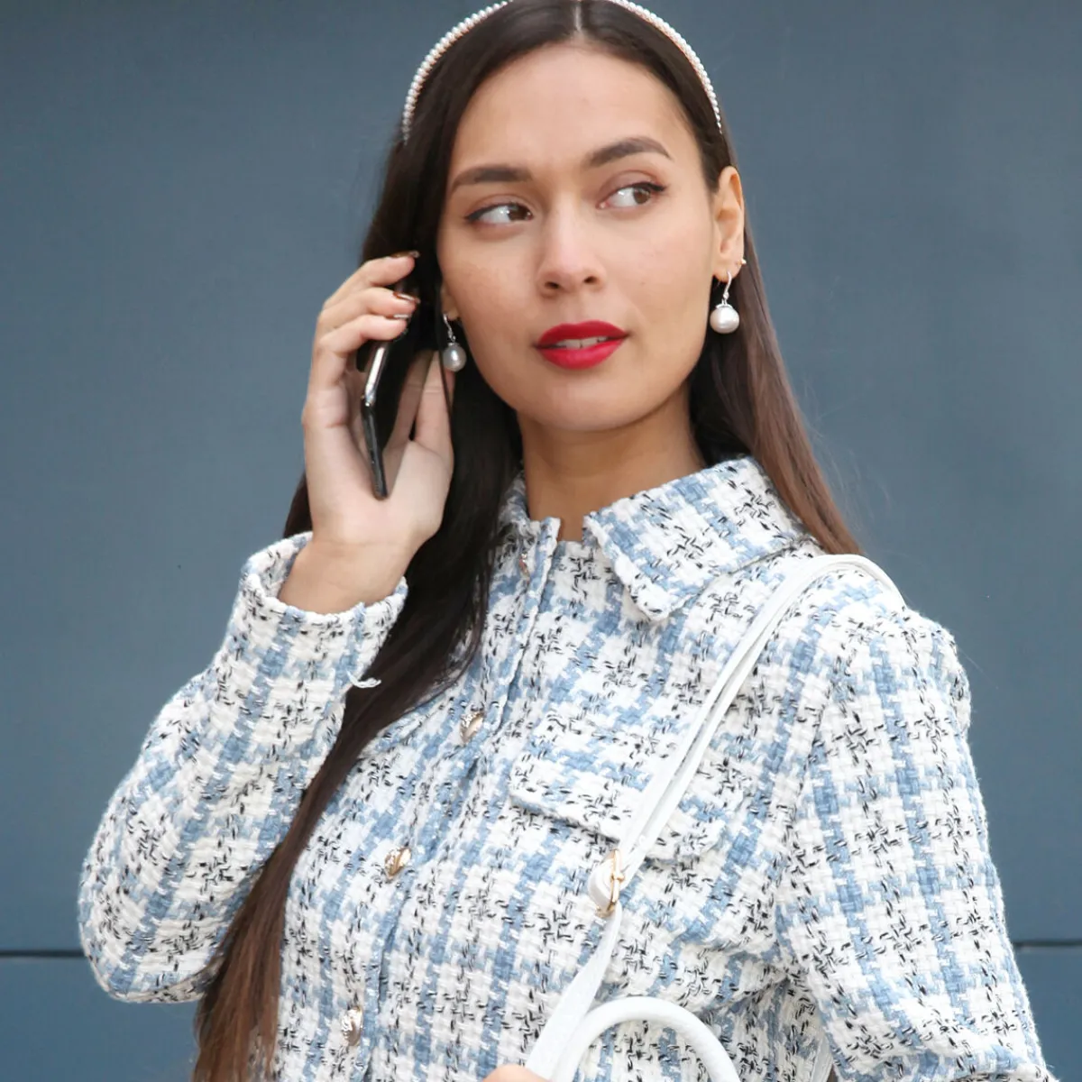 Clearance La Modeuse Boucles d'oreilles à crochet et perle Argenté