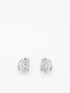 La Modeuse Boucles d'oreilles à strass et perles Argenté