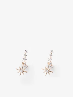 Best La Modeuse Boucles d'oreilles avec pendentif étoile à strass Doré
