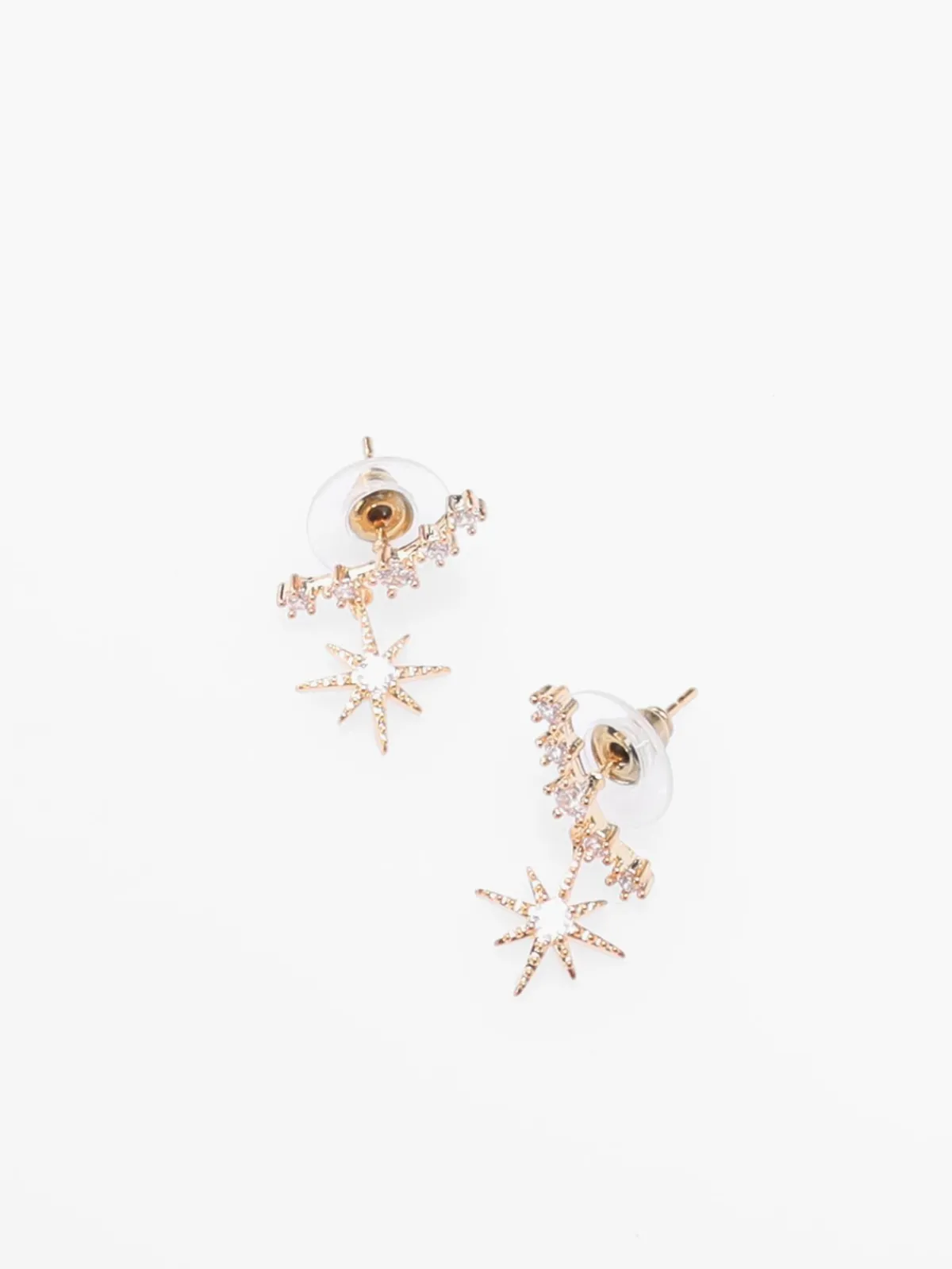 Best La Modeuse Boucles d'oreilles avec pendentif étoile à strass Doré