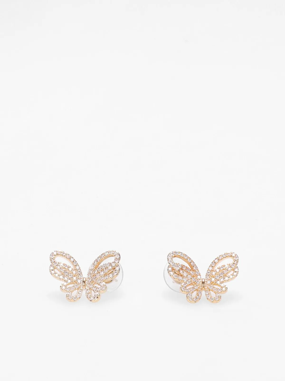 Hot La Modeuse Boucles d'oreilles papillons à strass Doré