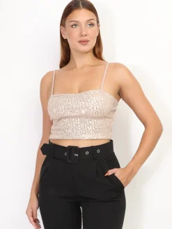 Outlet La Modeuse Brassière à sequins Dorérose