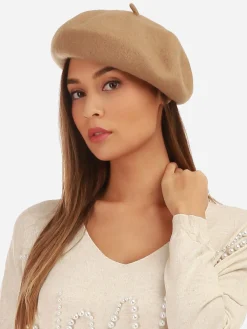 Hot La Modeuse Béret en laine Camel