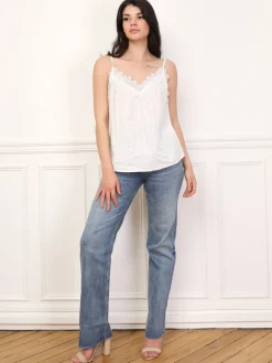 Discount La Modeuse Caraco texturé à détail crochet Blanc