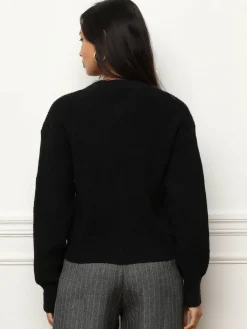 Discount La Modeuse Cardigan à boutons marbrés Noir