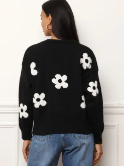 Clearance La Modeuse Cardigan à imprimé fleuri