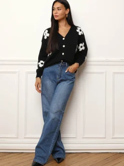 Clearance La Modeuse Cardigan à imprimé fleuri