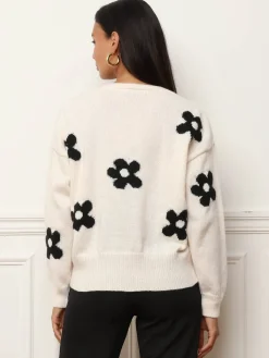 Online La Modeuse Cardigan à imprimé fleuri