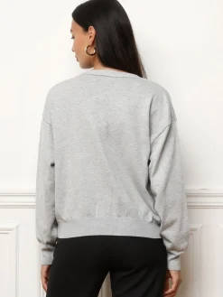 Sale La Modeuse Cardigan avec petits n艙uds satinés Grisclair