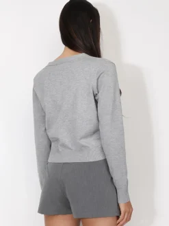New La Modeuse Cardigan col v et boutons Gris