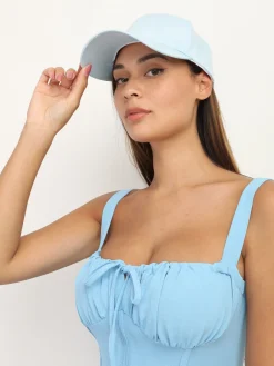Outlet La Modeuse Casquette unie BleuClair