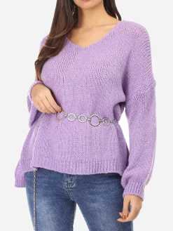 Sale La Modeuse Ceinture chaîne à maillons texturés Argenté