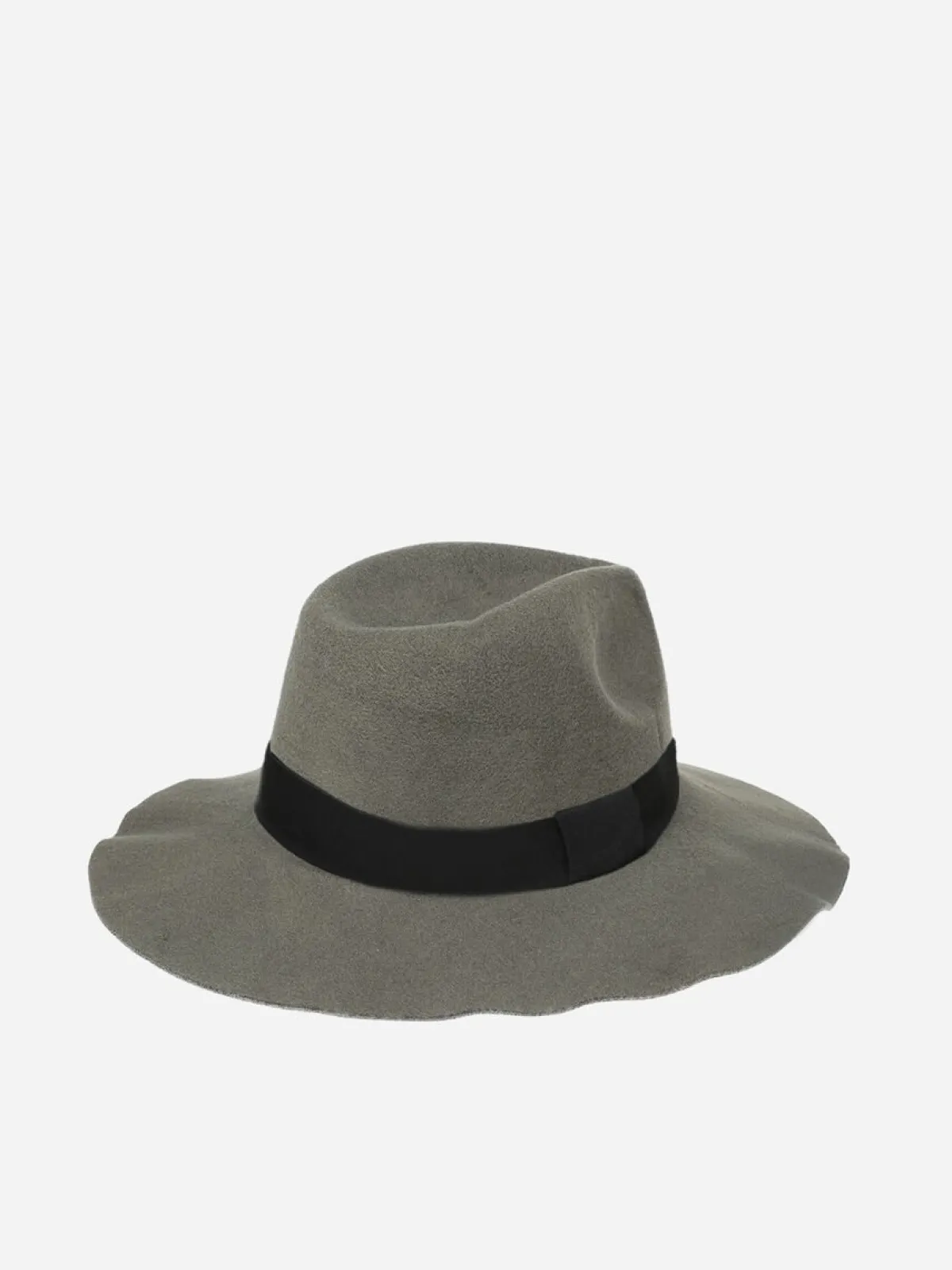Outlet La Modeuse Chapeau en feutrine à galon Gris
