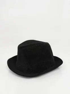 Discount La Modeuse chapeau en velours rayé Noir