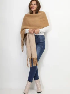 Discount La Modeuse Écharpe duveteuse bicolore Camel