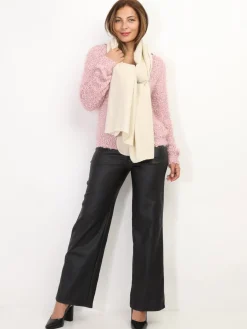 Best La Modeuse Écharpe unie à bords arrondis Beige