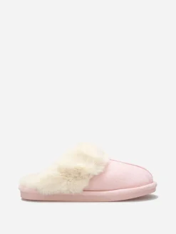 Hot La Modeuse Chaussons en suédine fourrés Rose
