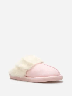 Hot La Modeuse Chaussons en suédine fourrés Rose