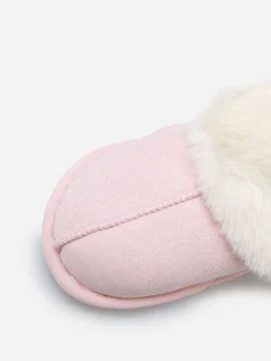 Hot La Modeuse Chaussons en suédine fourrés Rose