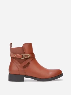 Outlet La Modeuse Chelsea à boucle métallique Camel