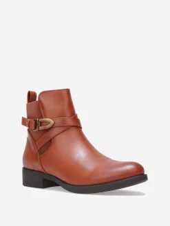 Outlet La Modeuse Chelsea à boucle métallique Camel