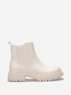 Outlet La Modeuse Chelsea à semelle crantée et texturée Beige