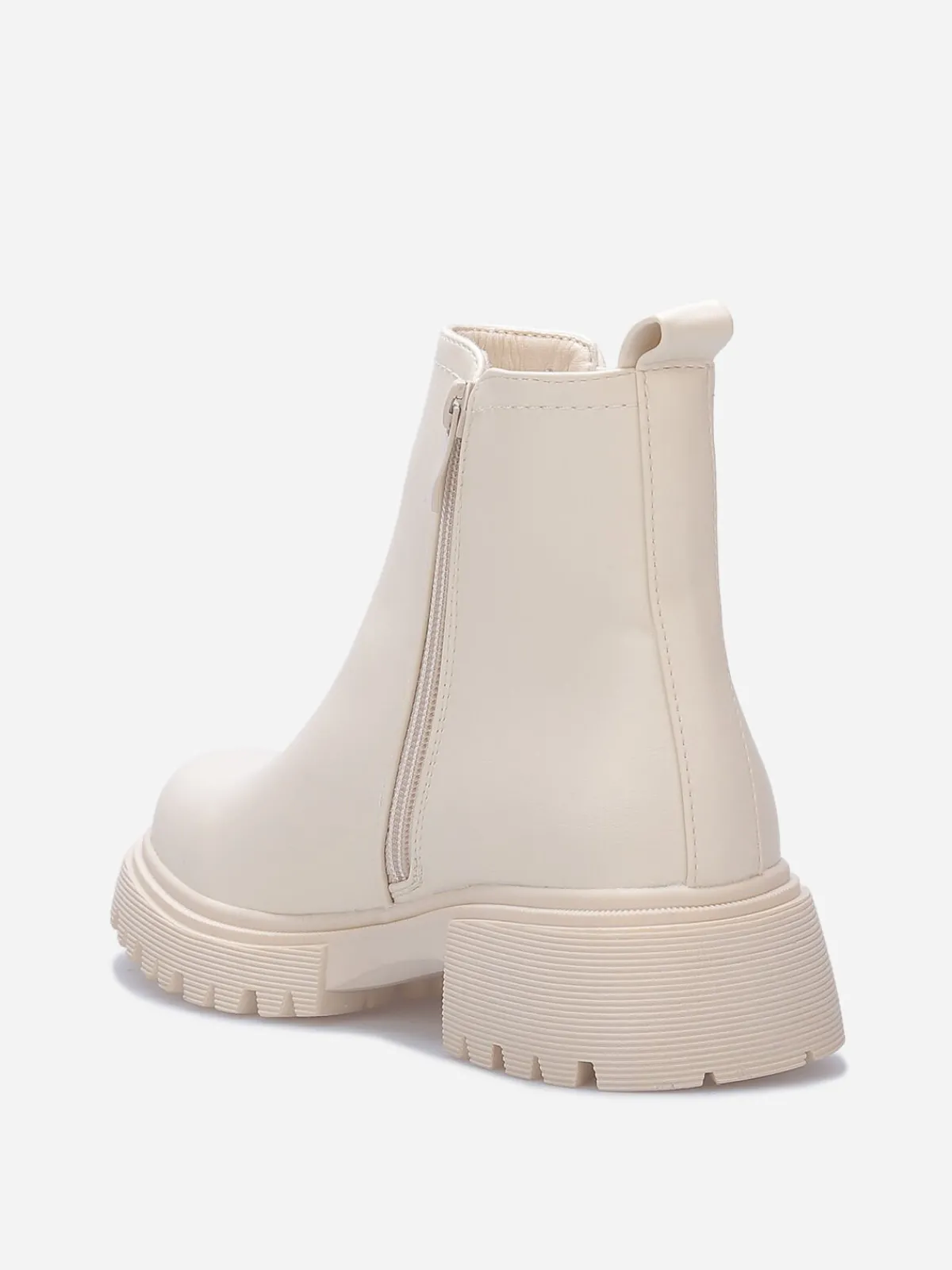 Outlet La Modeuse Chelsea à semelle crantée et texturée Beige